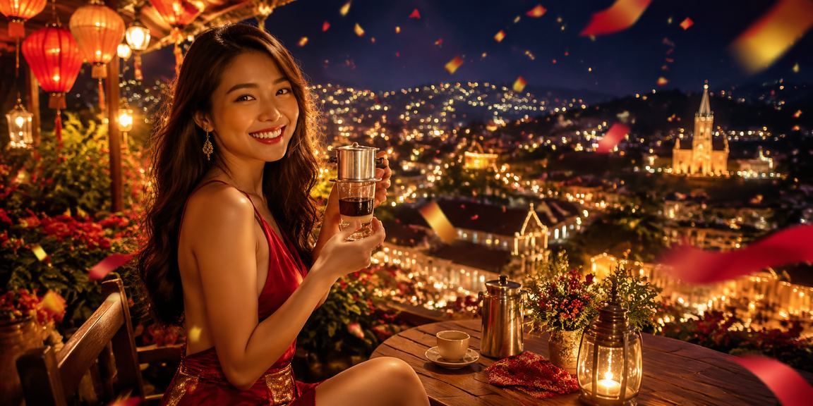Không gian cà phê Đà Lạt minh họa việc kiểm tra thanh toán VND