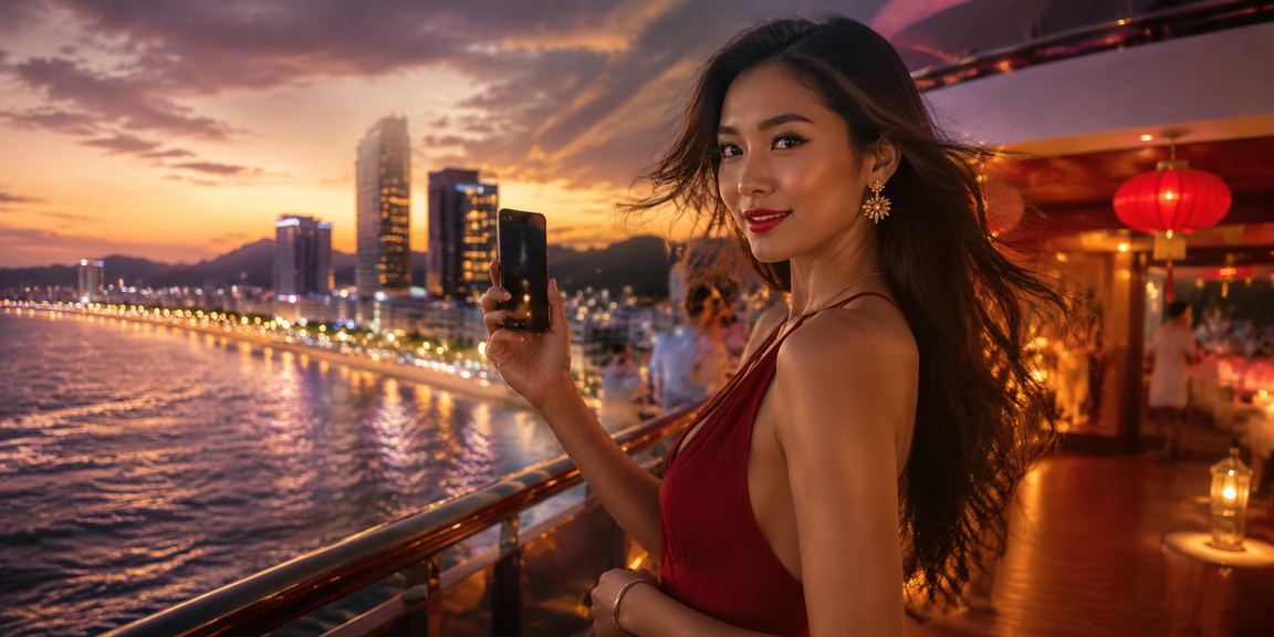 Bãi biển Đà Nẵng minh họa người dùng xem voucher thể thao trên mobile