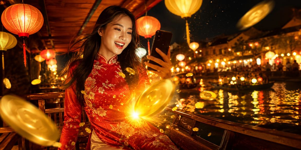 Người dùng Hà Nội kiểm tra casino di động trong không gian đèn lồng