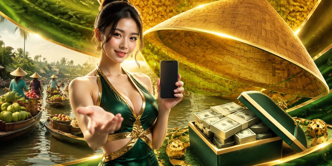 Người dùng miền Tây cầm điện thoại xem sự kiện thể thao bên sông